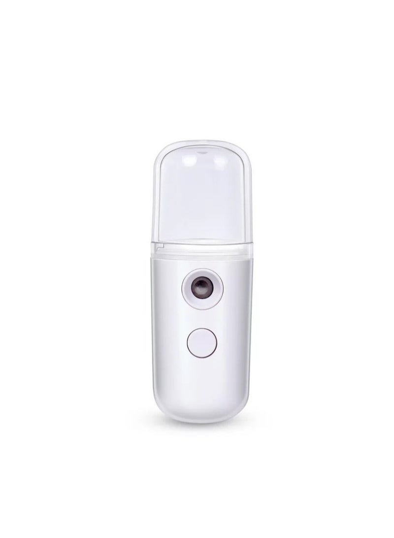 Portable Nano Mist Sprayer for Moisturizing & Hydrating Facial Makeup, Skin Care, Eyelash Extensions - White - Image 1