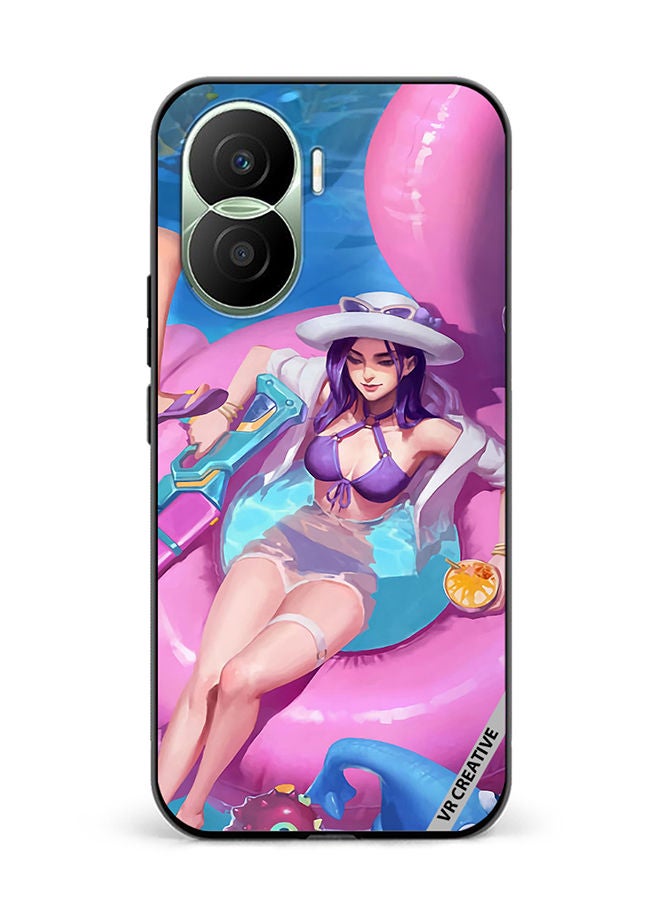 VR CREATIVE Protective Case Cover For Honor Play7T Pro Caitlyn Pool party League Of Legends Design Multicolour - Image 1