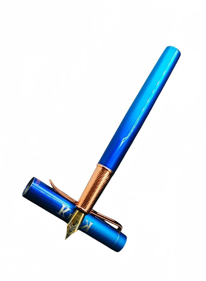 Krink Antique Metal Pen F140 blue and golden Combination Rainbow Fountain Pen