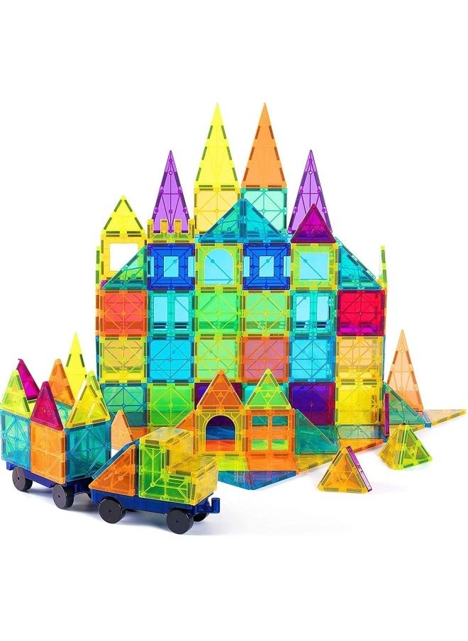 GGEROU Magnetic 3D Building Blocks,Magnet Building Tiles for Kids Toddlers,Educational Magnetic Stem Toys Construction Playboards  - Image 1