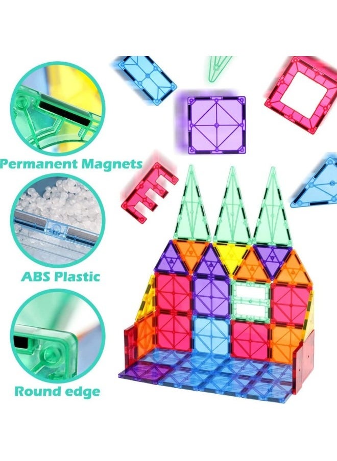 GGEROU Magnetic 3D Building Blocks,Magnet Building Tiles for Kids Toddlers,Educational Magnetic Stem Toys Construction Playboards  - Image 4