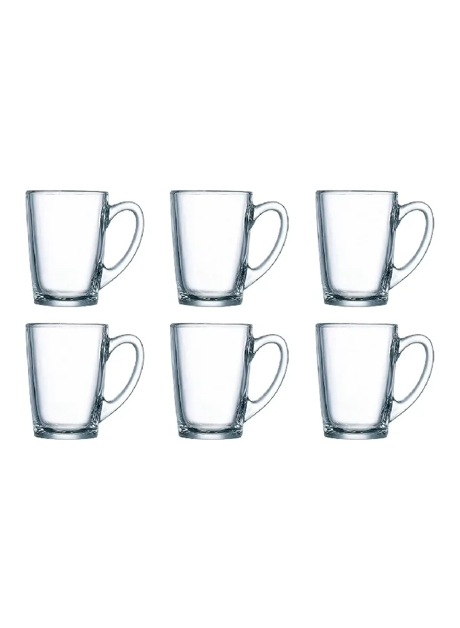 Luminarc 6-Piece Tempered Glass New Morning Mug Set Clear 320 ml N5611