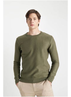 DeFacto Man Smart Casual Tricot Standart Fit Crew Neck Long Sleeve Pullover  - Image 3
