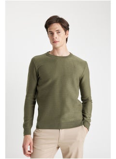 DeFacto Man Smart Casual Tricot Standart Fit Crew Neck Long Sleeve Pullover  - Image 2