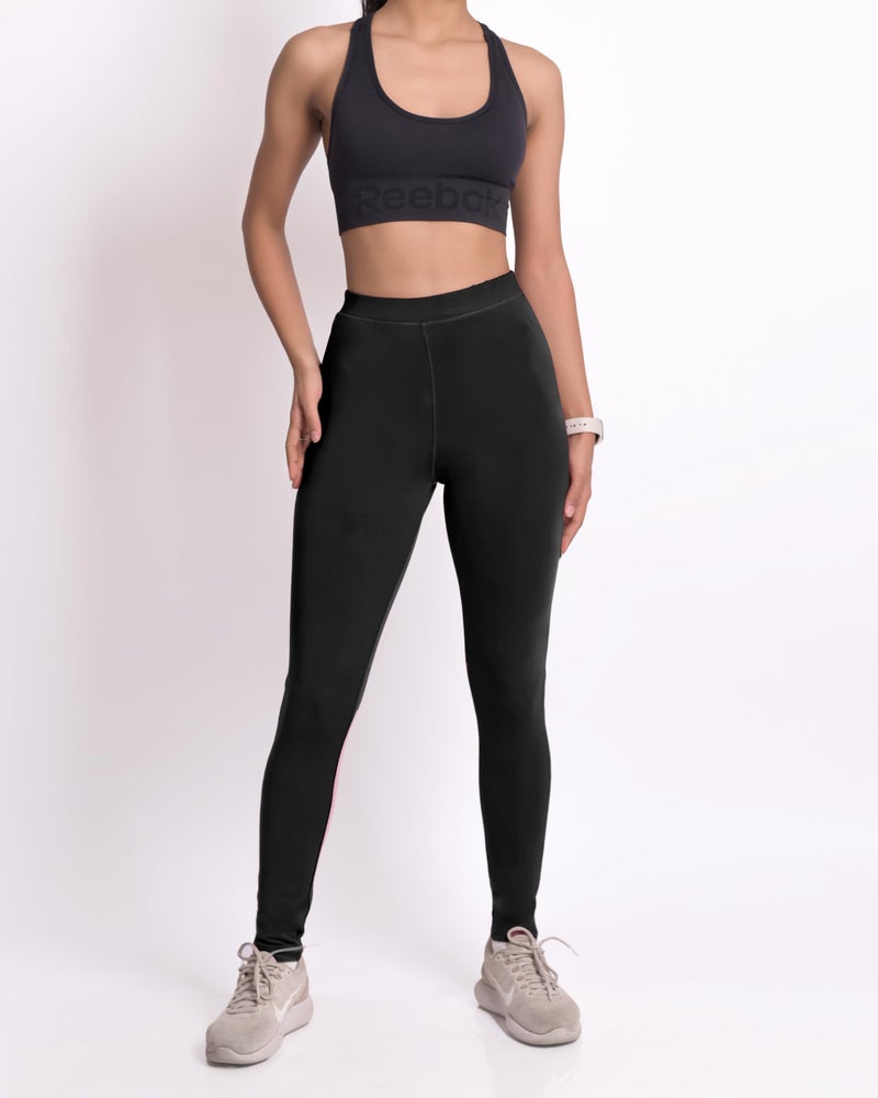 Mehrang Women's Stretch Fit Yoga Mid Rise Pants, Track Pants Stretchable Gym Legging Tights (Small, Black) - Image 5