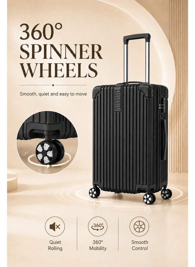WEMART Luggage Set, 3-piece (20/24/28)" Suitcases with Universal Wheels PC+ABS Durable Hardshell Luggage Clearance Price (black) - Image 4