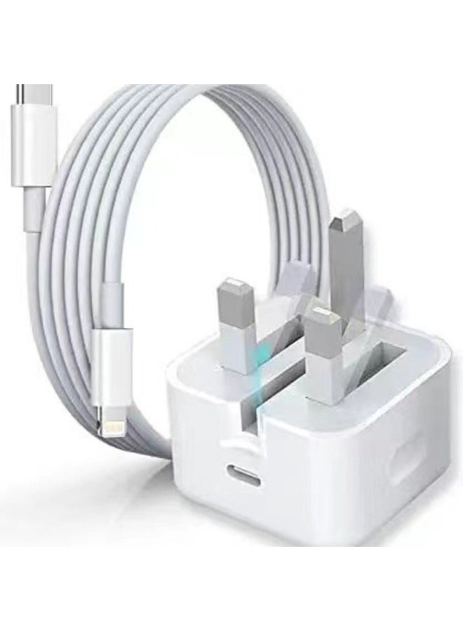 General iPhone 20W Fast Charger | USB C Wall Fast Charger Adapter with 1m USB C to Lightning Cable Compatible with iPhone 14/14 Pro/14 Pro Max/13/12/SE2020/11/XR/XS Max/X/iPad  - Image 3