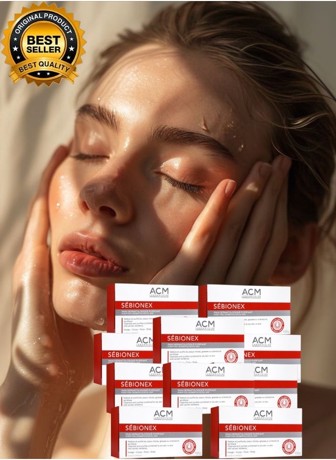 ACM 10 Pieces Sebionex Pain Dermatologique Purifiant Soap  - Image 1