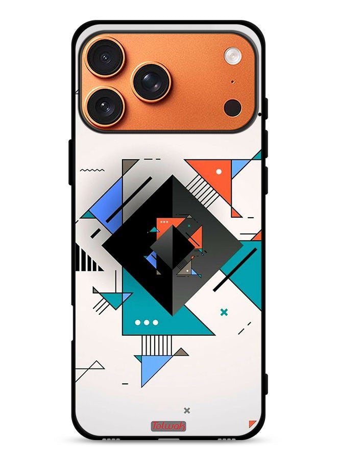Tolwak Apple iPhone 17 Pro Max Protective Case Cover Square And Triangle Shapes Abstract Pattern - Image 1