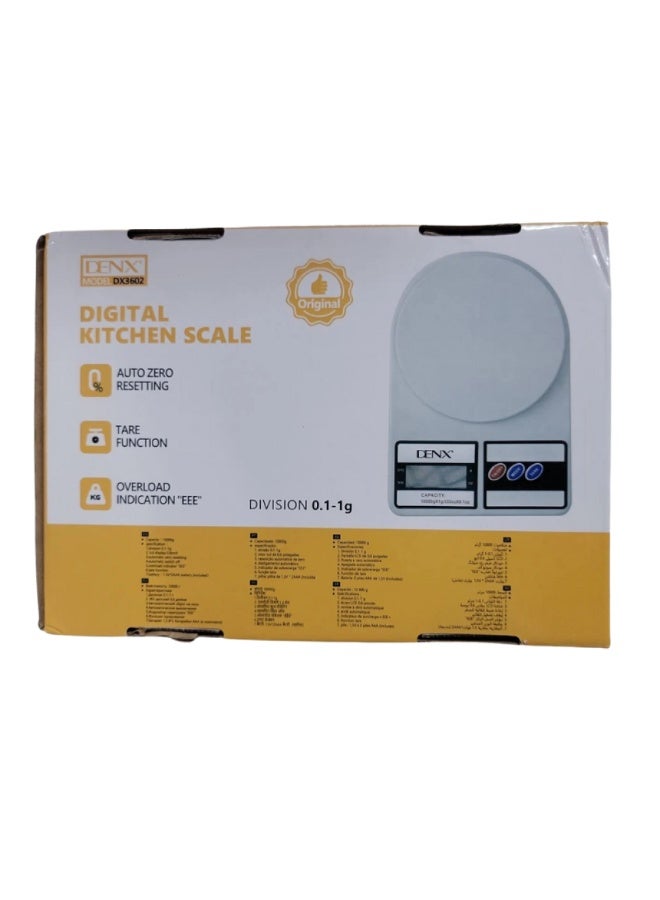 Denx Digital Kitchen Food Scale with LCD Display DX3602 - Image 1