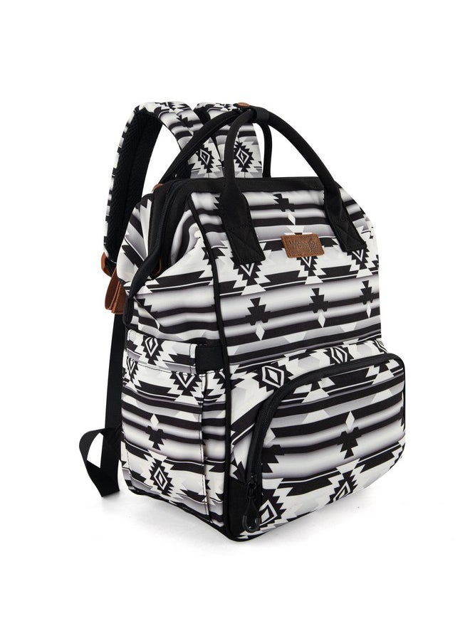 Wrangler Wrangler Aztec Backpack Organized Daypack Travel Baby Bag with Stroller Strap and Side Bottle Pockets  - Image 1