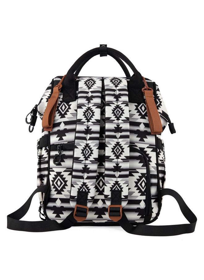 Wrangler Wrangler Aztec Backpack Organized Daypack Travel Baby Bag with Stroller Strap and Side Bottle Pockets  - Image 5