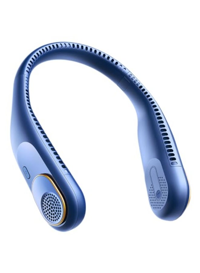 نيبمينينت مروحة عنق محمولة بتصميم خالٍ من الشفرات 360°، تبريد شخصي | لا تتشابك الشعر - مروحة قابلة لإعادة الشحن USB بسعة 4000 مللي أمبير، مثالية للسفر، هدايا عيد الميلاد للرجال، النساء، الأمهات والآباء - Image 1