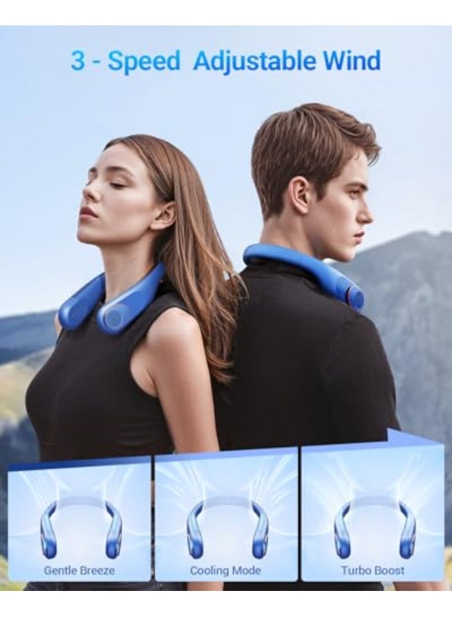 نيبمينينت مروحة عنق محمولة بتصميم خالٍ من الشفرات 360°، تبريد شخصي | لا تتشابك الشعر - مروحة قابلة لإعادة الشحن USB بسعة 4000 مللي أمبير، مثالية للسفر، هدايا عيد الميلاد للرجال، النساء، الأمهات والآباء - Image 2