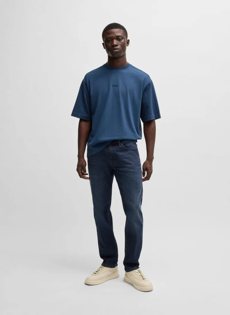 BOSS Delaware slim-fit jeans in dark-blue denim