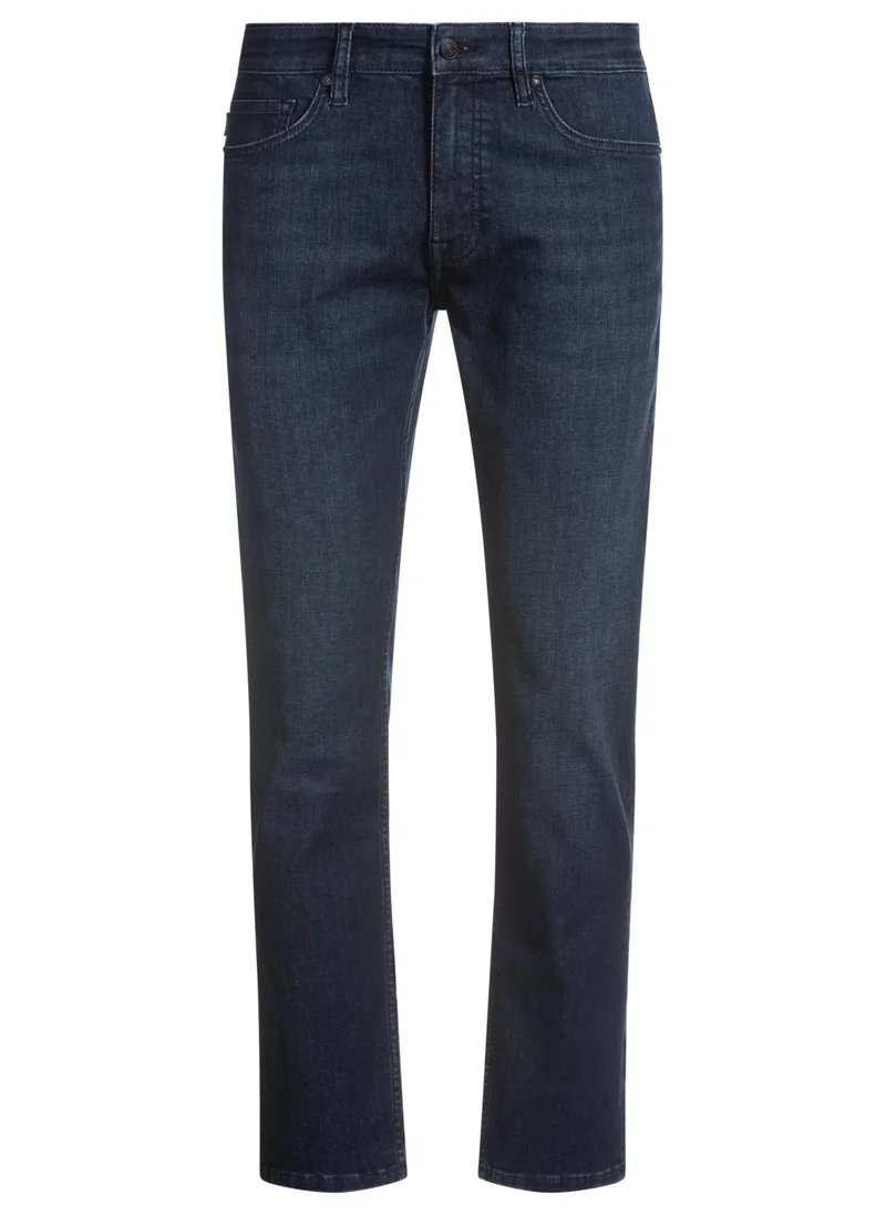 BOSS Delaware slim-fit jeans in dark-blue denim