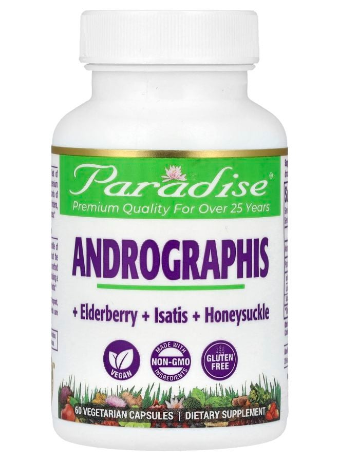 Paradise Herbs Andrographis 60 Vegetarian Capsules