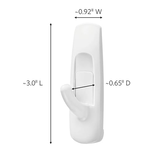 Command Hooks, Indoor Use, Organize Damage-Free, White, 20 hooks, 24 strips (17001-MPES) - Image 2