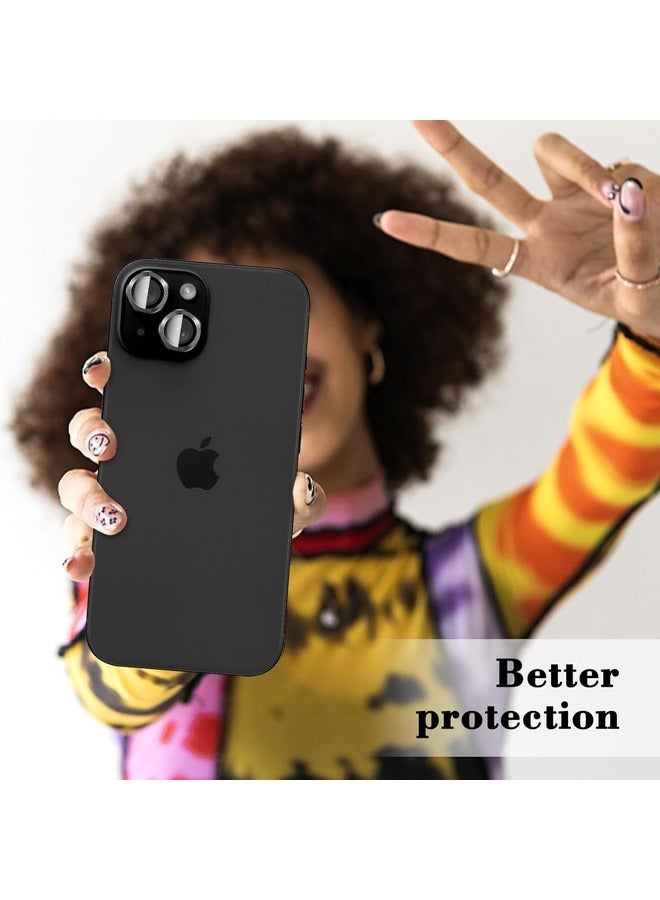 ELTRAZONE Premium Camera Lens Protector for iPhone 16/16 Plus – Tempered Glass Cover with Metal Rings & Auto-Alignment - Image 3