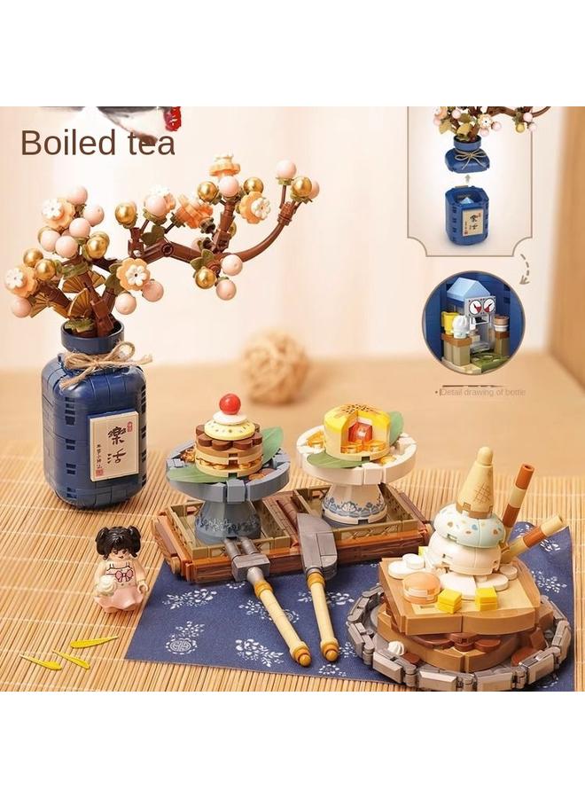 Bluejw LOZ Li Zhi Oven Tea Series Small Particles Hand Assembled Diy Ornaments Model For Birthday Gifts For Men And Women - Image 3