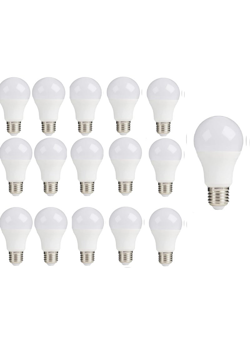 LED bulb 12 watts - E27 screw cap - provides all lighting uses inside the house - (yellow lighting) (16) 12 watts 