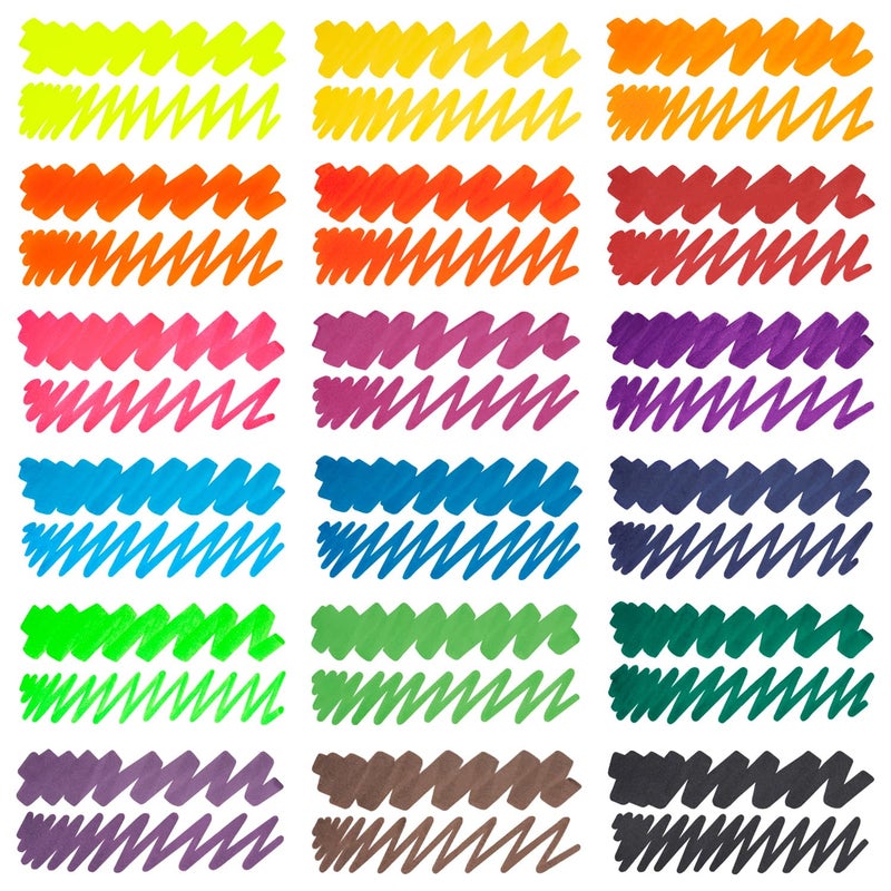 ARTEZA Glass Board Markers, Pack of 18, 10 Classic and 8 Neon Colors for Whiteboards and Windows, Erasable Dry Erase Markers, Office, School Supplies - Image 2