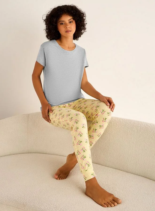 Splash FAV Pyjama Set Floral T-shirt & Trousers