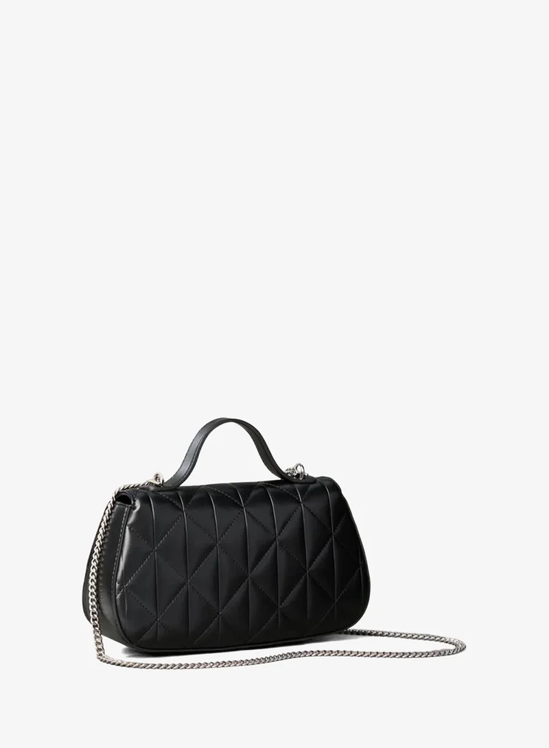 Calvin Klein Quilted Emblem Logo Chain Bag