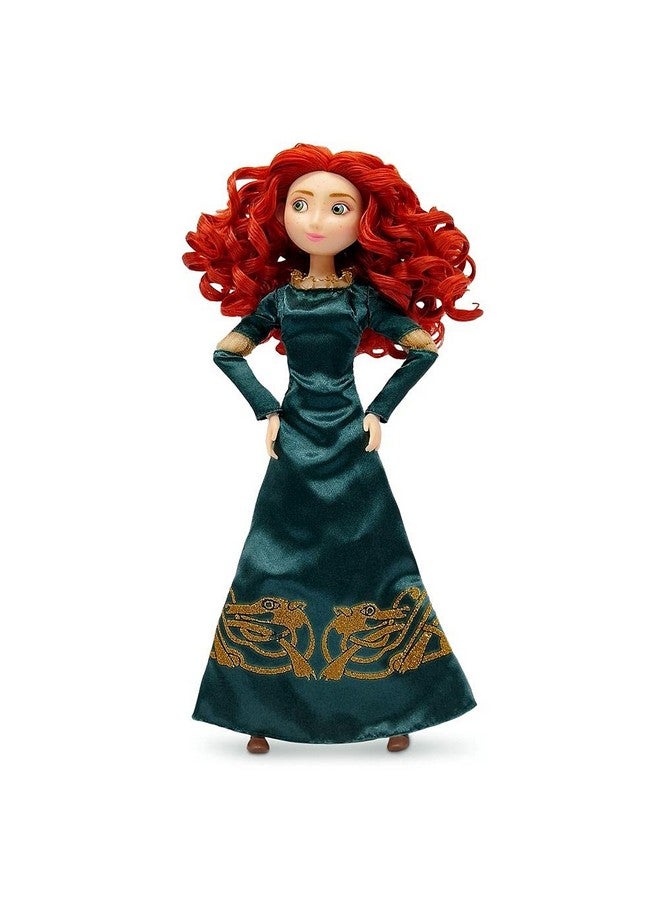 Disney store دميه الأميرات الكلاسيكية من ديزني ستور (ميريدا)، 11 بوصة، تشمل فرشاة بتفاصيل مصبوبة، لعبة قابلة للتشكيل بالكامل بزي كلاسيكي - ألعاب الأميرات من ديزني للفتيات - Image 5