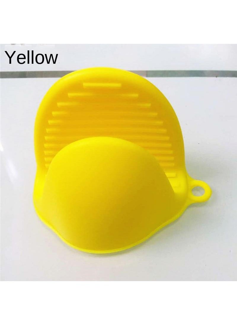 Y&D - 2PCS Silicone Anti-scald Hand Clip Bowl And Dish Clip Baking Oven Microwave Oven Anti-scald Heat Insulating Silicone Gloves-YellowThick (about 38 Grams) - Image 1