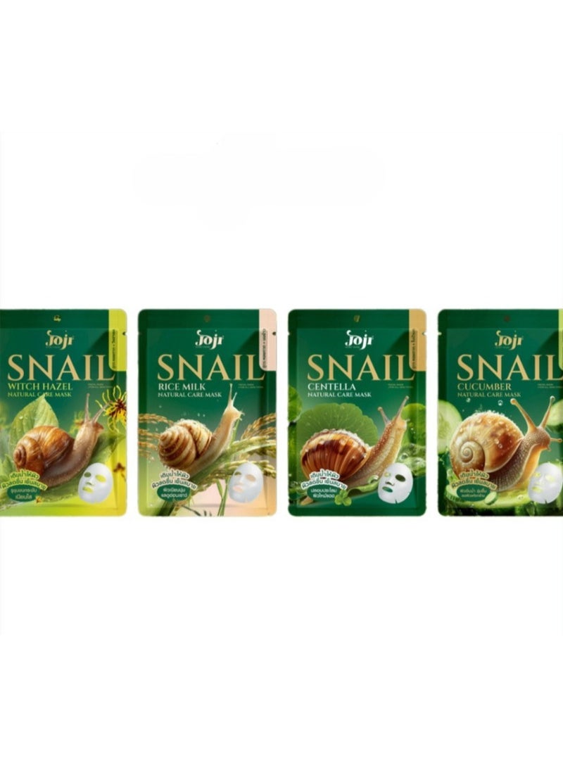 Joji Snail Centella Natural Care Facial Mask 30g (1 Sheet) | Hydrating, Soothing & Skin Repair Sheet Mask - Image 4