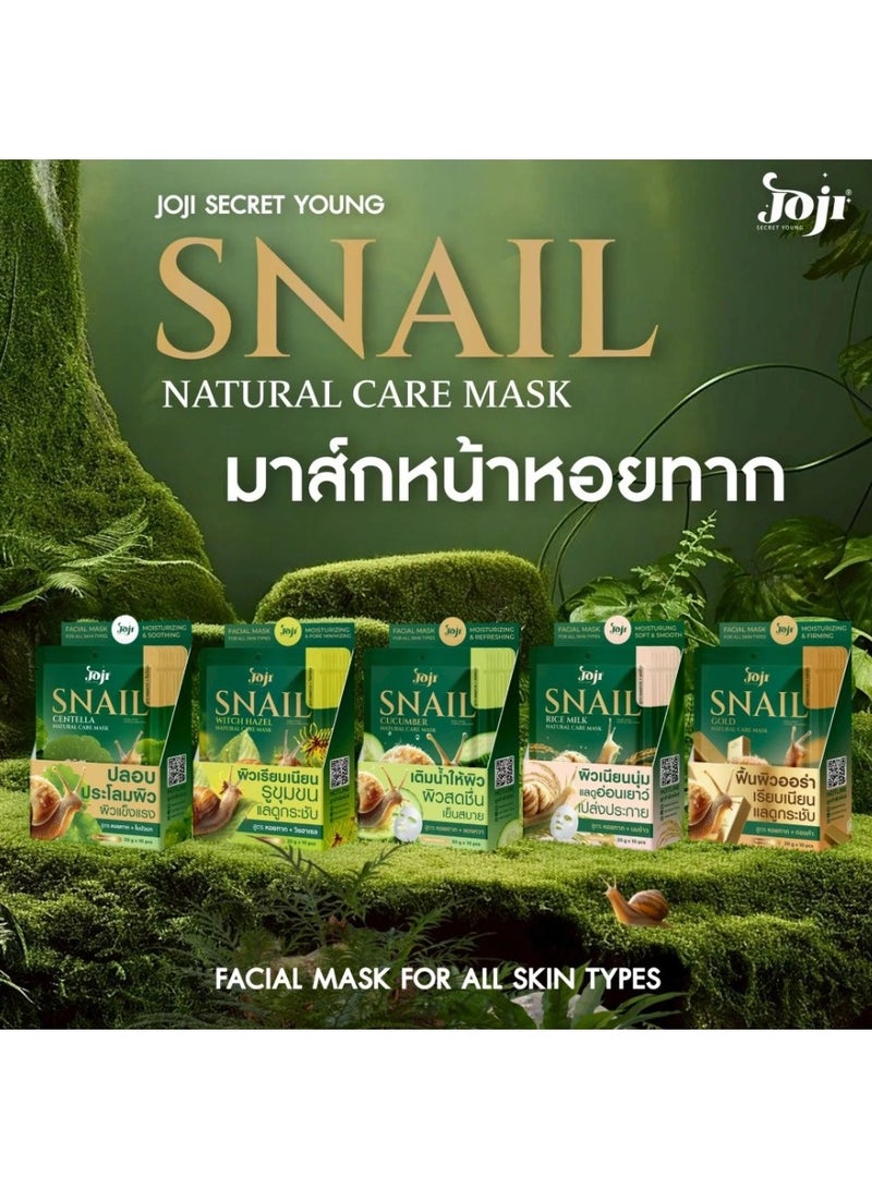 Joji Snail Centella Natural Care Facial Mask 30g (1 Sheet) | Hydrating, Soothing & Skin Repair Sheet Mask - Image 3