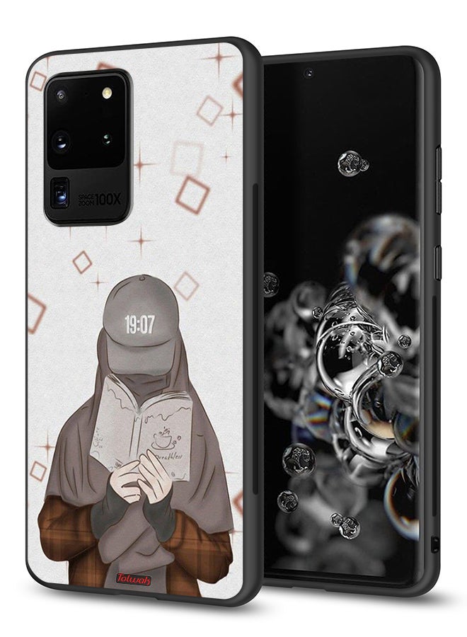 Tolwak Samsung Galaxy S20 Ultra Protective Case Cover Girl Reading Art - Image 1