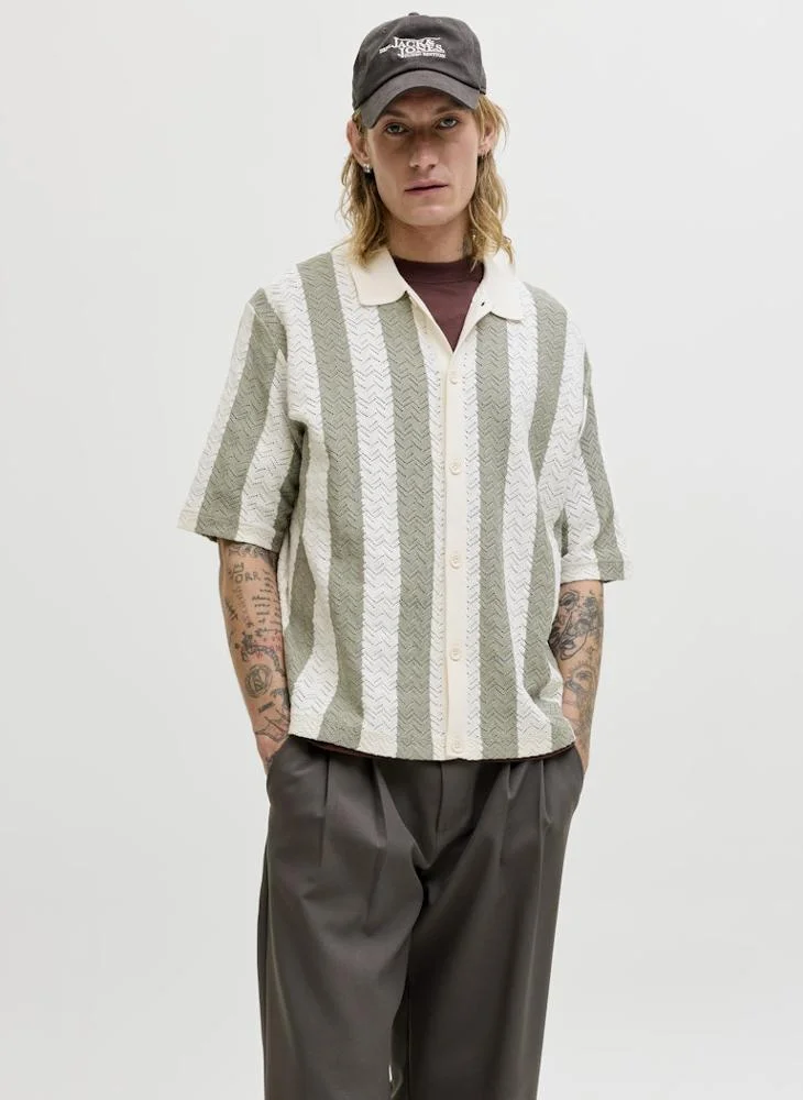 Striped Knitted Polo