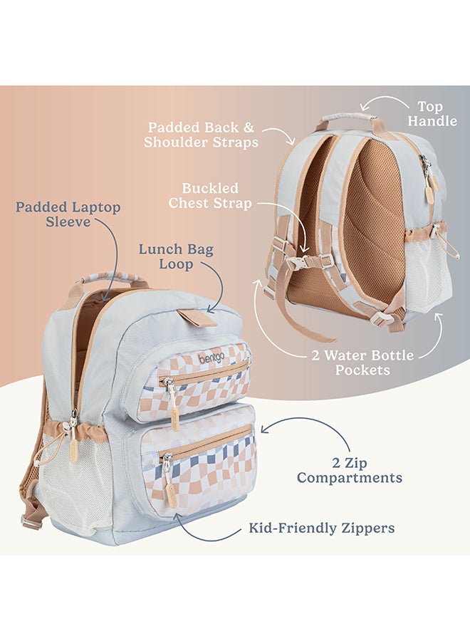 Bentgo Kids Whimsy & Wonder Backpack - Checker Gradient - Image 2