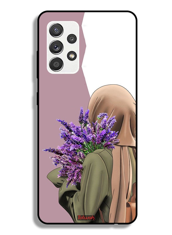 Tolwak Samsung Galaxy A32 5G Protective Case Cover Holding Flower - Image 1