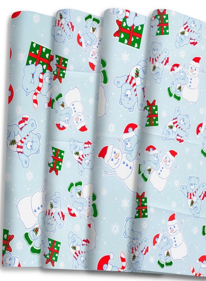 Silver Buffalo Care Bears Featuring Christmas Wishes Bear Wrapping Paper - 12 Sheets - 20" x 30" - Festive Holiday Gift Wrap by Silver Buffalo - Image 1