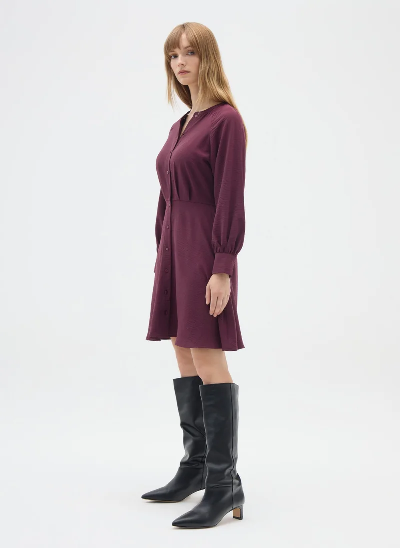 Ovs OVS Purple Regular Fit Long Sleeve Dress