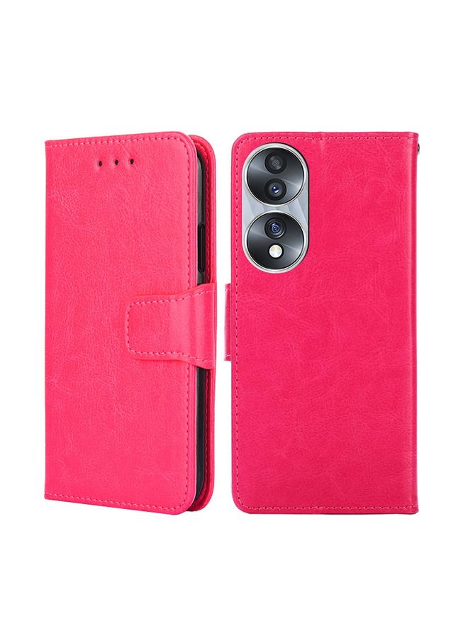 اس-توب جراب هاتف Honor 70 من الجلد بنسيج كريستالي - Image 1