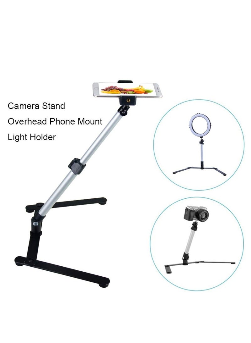 Arabest Adjustable Cell Phone Stand, Overhead Phone Mount, Camera Video Table Top Light Weight Holder for Recording Videos,Photography,Teaching Online Live Broadcast - Image 3