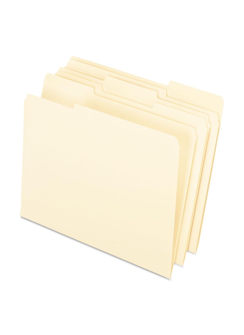 Pendaflex Pendaflex Interior File Folders, 1/3 Cut, Top Tab, Letter, Manila 100 Per Box, (4210 1/3)  - Image 1