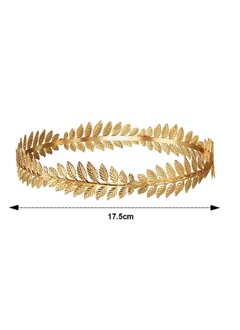 Generic Head Wreath Crown Headdress, 3 Pieces Greek Roman Laurel Leaf, Roman Leaf Headband Tiara Headwear  - Image 2