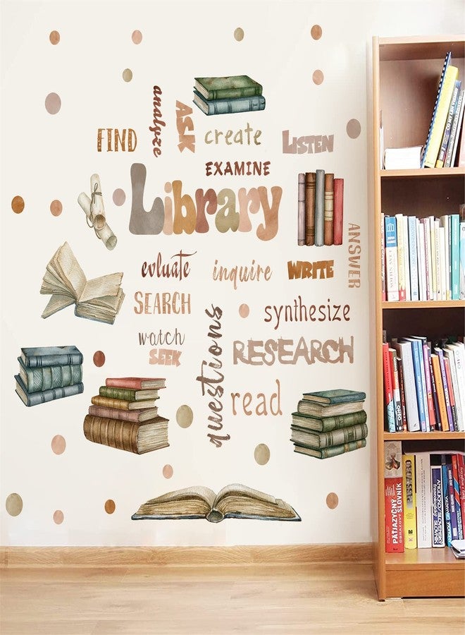 HATARU Library Quotes Wall Stickers Colorful Inspirational Wall Sticker Peel and Sticks Reading Books Wall Sticker for Reading Room Classroom School Positive Saying Wall Decals for Kids Bedroom Nursery Decor - Image 3