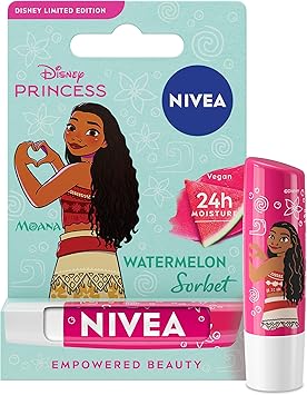 NIVEA Disney Princess Moana Limited Edition Watermelon Sorbet Lip Balm 48g Unique Disney Princess Inspired Lip Balm for Kids Contains Moisturising Shea Butter for 24 Hour Moisture - Image 1