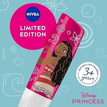 NIVEA Disney Princess Moana Limited Edition Watermelon Sorbet Lip Balm 48g Unique Disney Princess Inspired Lip Balm for Kids Contains Moisturising Shea Butter for 24 Hour Moisture - Image 2