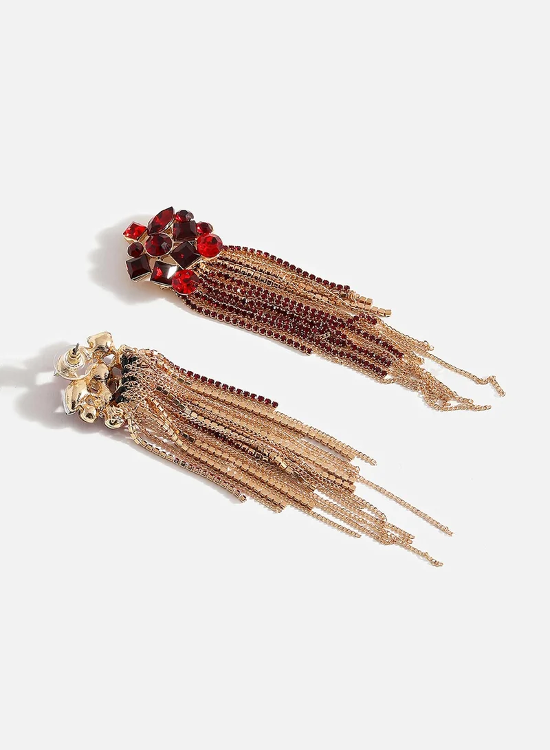 سوهي متعدد الألوان مطلية بالذهب المتدلي الاقراط