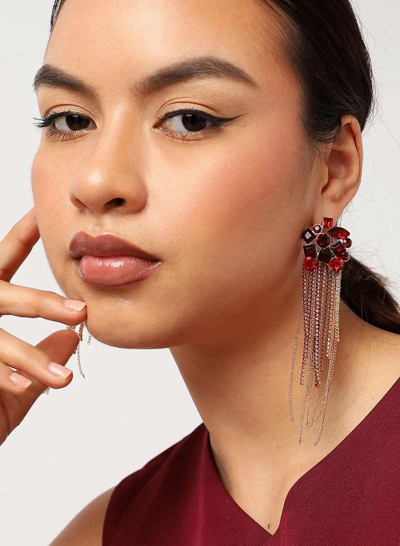 سوهي متعدد الألوان مطلية بالذهب المتدلي الاقراط