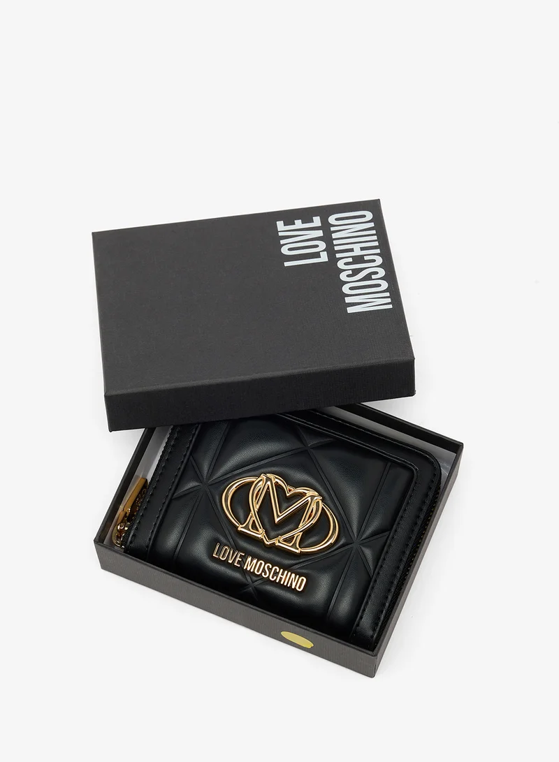 Love Moschino  Embossed Bi-Fold Wallet for Women | Best Price UAE
