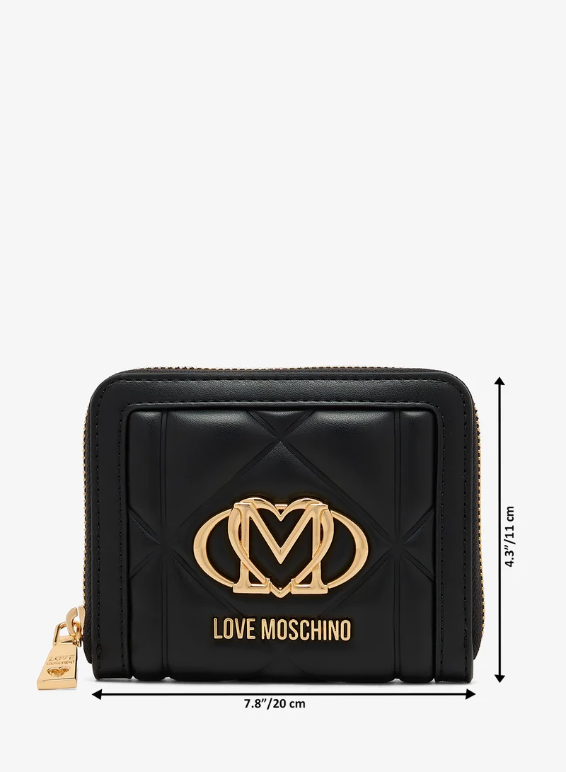 Love Moschino  Embossed Bi-Fold Wallet for Women | Best Price UAE