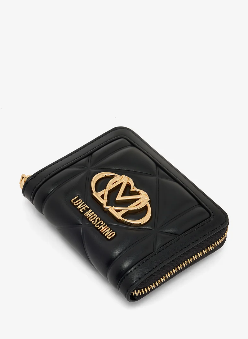 Love Moschino  Embossed Bi-Fold Wallet for Women | Best Price UAE